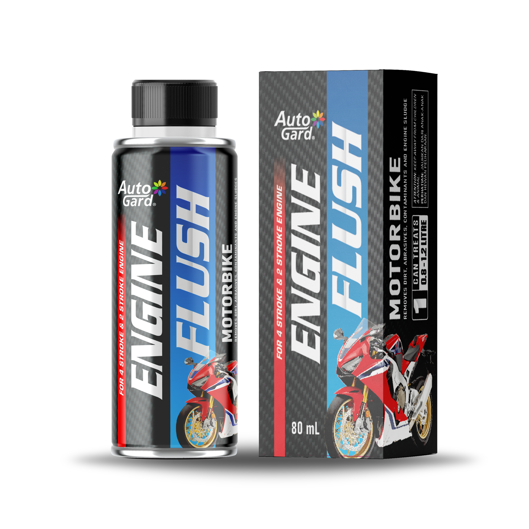 Autogard Engine Flush with Advance Anti Sludge Detergent 80ML (Motorcy ...