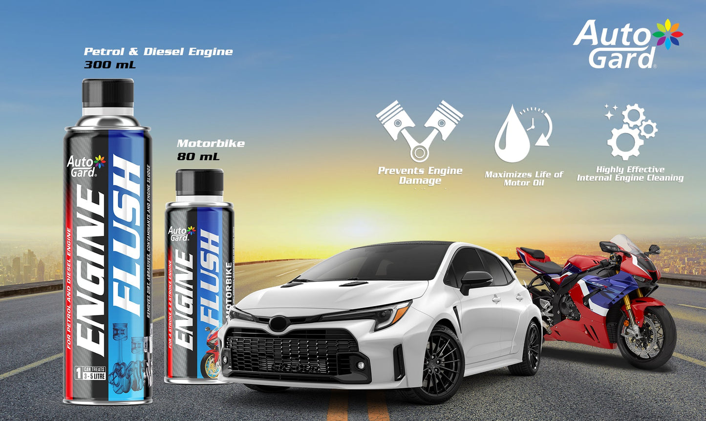 Engine Flush by Autogard with Advance Anti Sludge Detergent 300ML (Car)